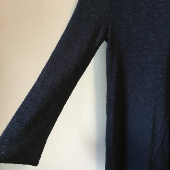 DKNY JEANS Navy Blue A-Line Knit Sweater - Picture 5 of 16
